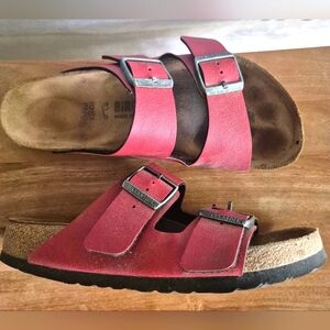Birkenstock Red "Arizona Vegan" EU 37